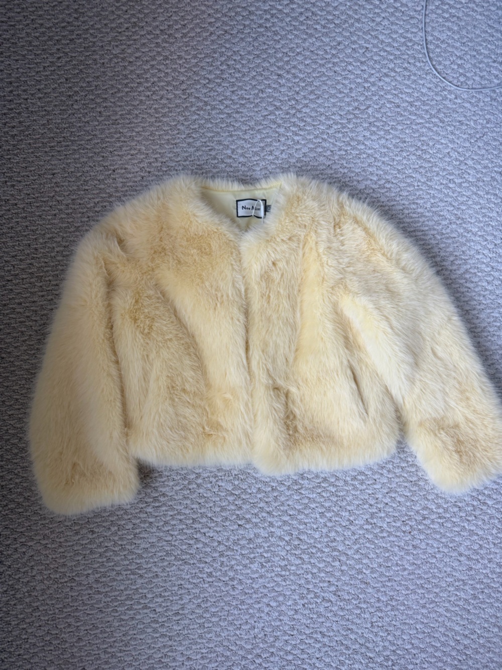Yellow Faux Fur Jacket